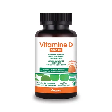 Vitavea Vitamine D 1000 IE Natuurlijke Weerstand 30 Gummies