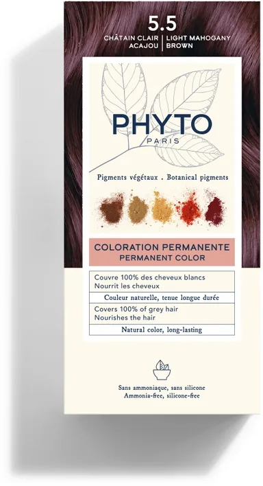 PHYTO Permanente Haarkleuring 5.5 Licht Kastanjebruin Mahonie