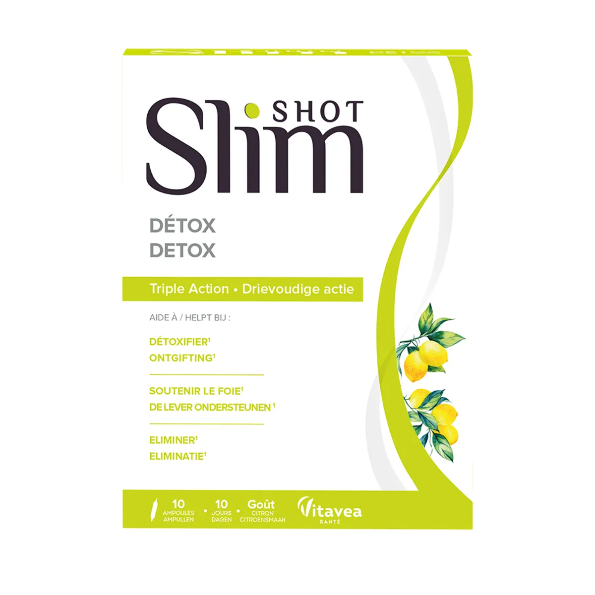 Slimshot Détox Triple Action 10 Ampoules