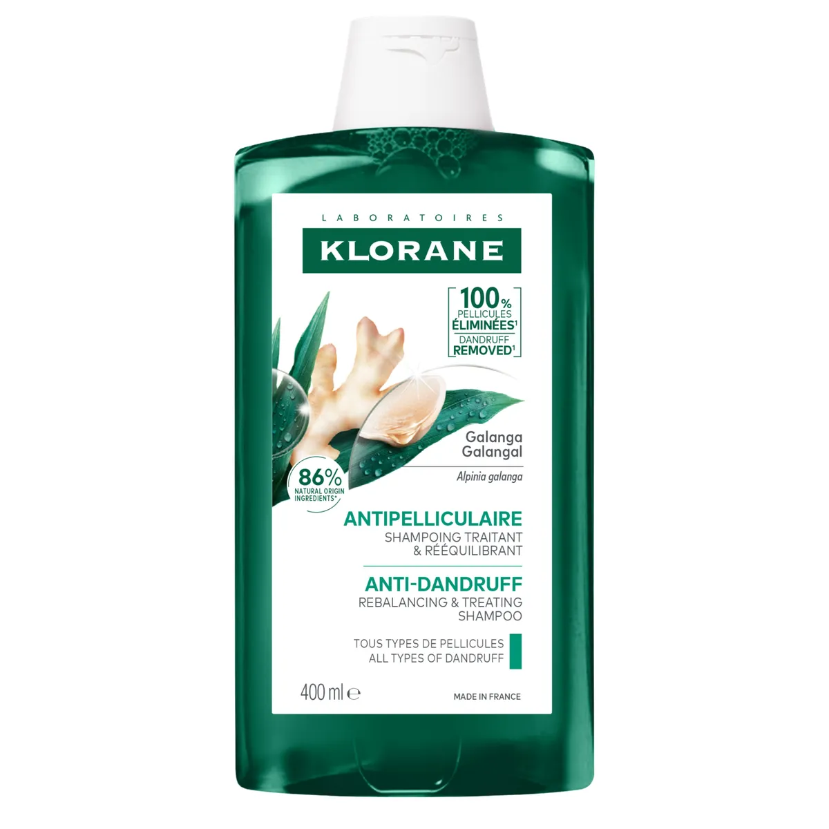 Klorane Shampooing Antipelliculaire Traitant Rééquilibrant Galanga 400ml