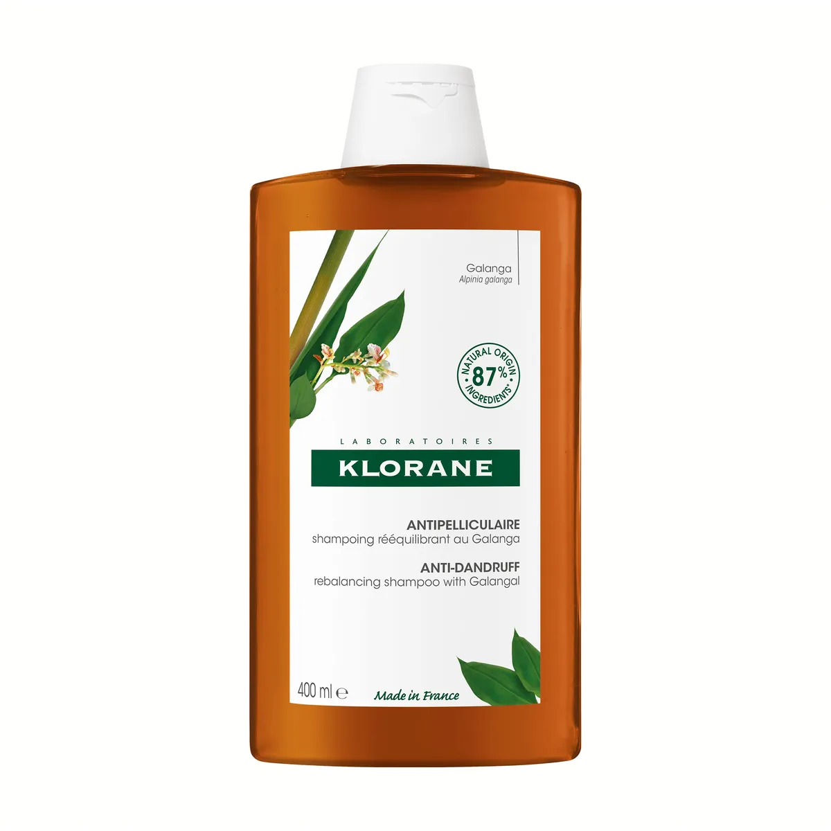 Klorane Balansherstellende Behandelende Antiroosshampoo Galanga 400 ml