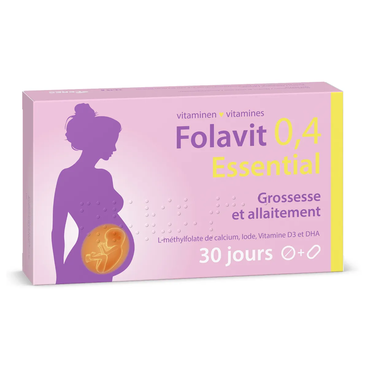 Folavit 0,4mg Essential 30 Comprimés + 30 Capsules
