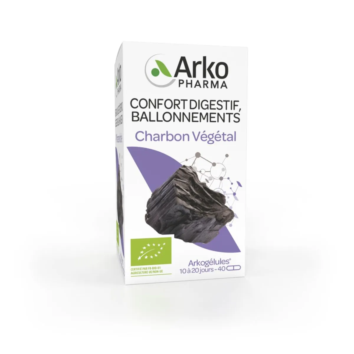 Arkogélules Charbon Végétal Bio 45 Capsules