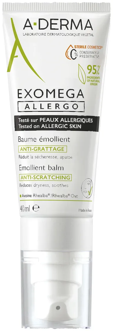 A-Derma Exomega Allergo Emoliërende Balsem Anti-Jeuk 40 Ml