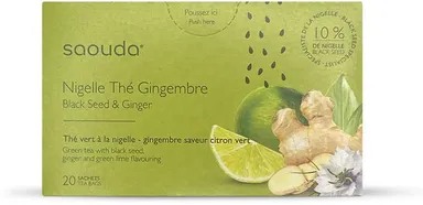 Saouda Thé Vert Nigelle Gingembre Citron 20 Sachets