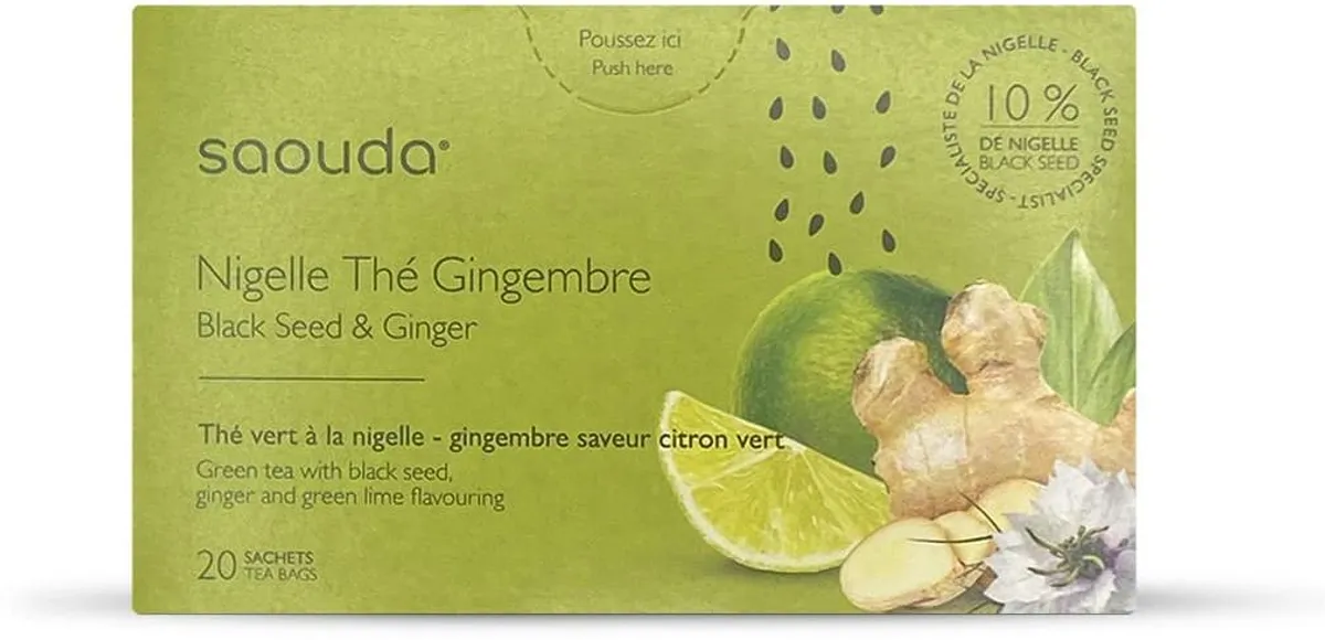 Saouda Groene Thee Nigelle Gember Citroen 20 Zakjes