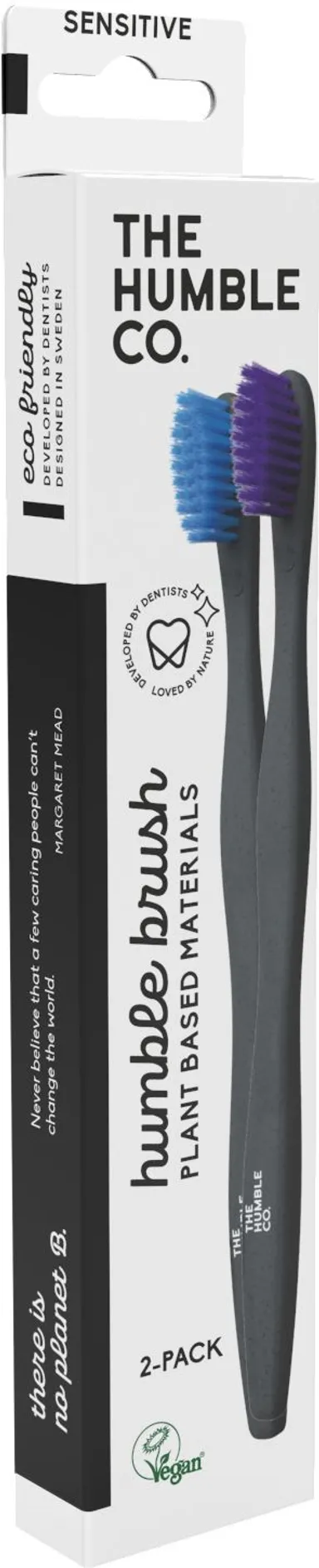 Humble Brush Brosse à Dents Plastique Végétal Sensitive 2 Brosses
