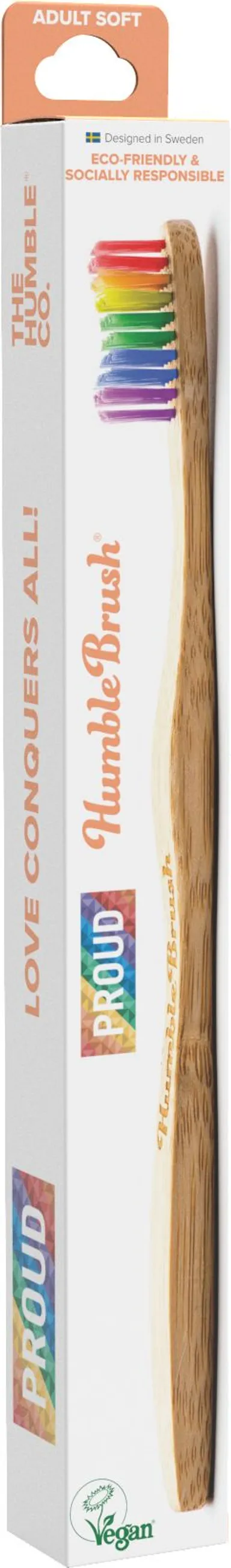 Humble Brush Zachte Regenboogtandenborstel voor volwassenen 1 stuk