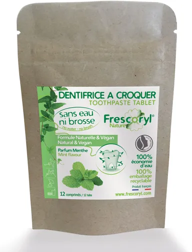 Frescoryl Dentifrice Solide à Croquer Menthe 12 Pastilles