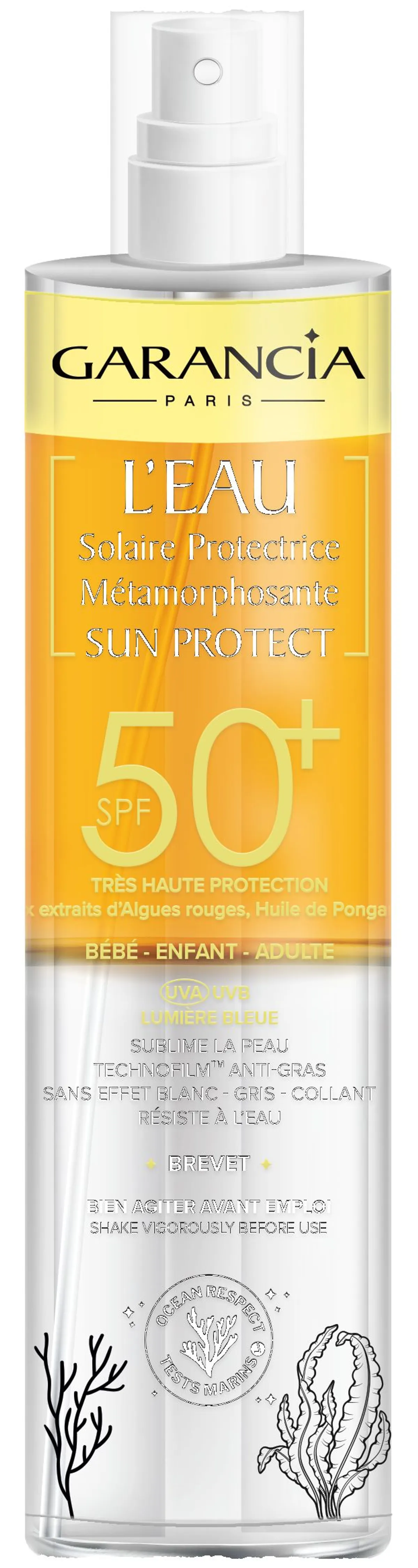 Garancia Eau Solaire Protectrice Métamorphosante IP50+ 150ml