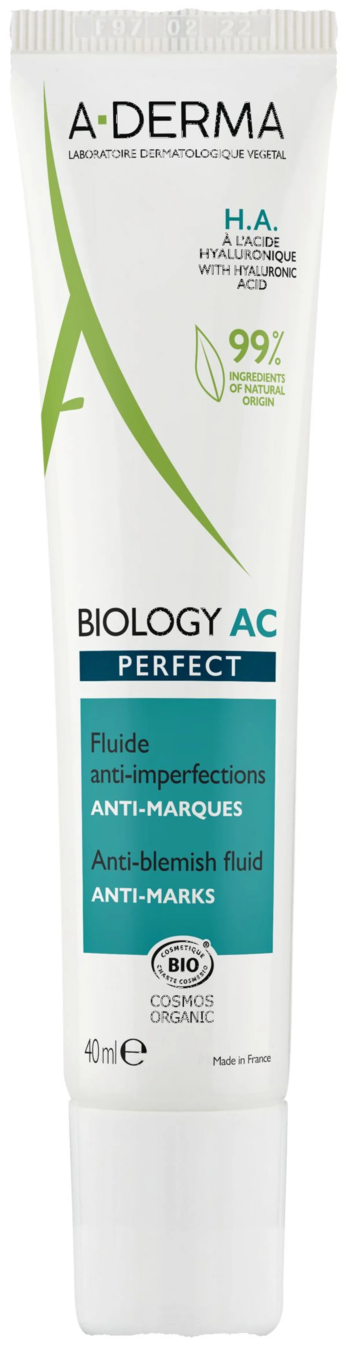 A-Derma Biology Ac Perfect Fluide Tegen Onzuiverheden & Vlekken 40Ml