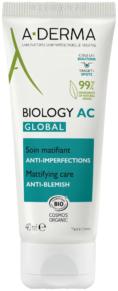 A-Derma Biology Ac Global Soin Matifiant Anti-Imperfections 40Ml