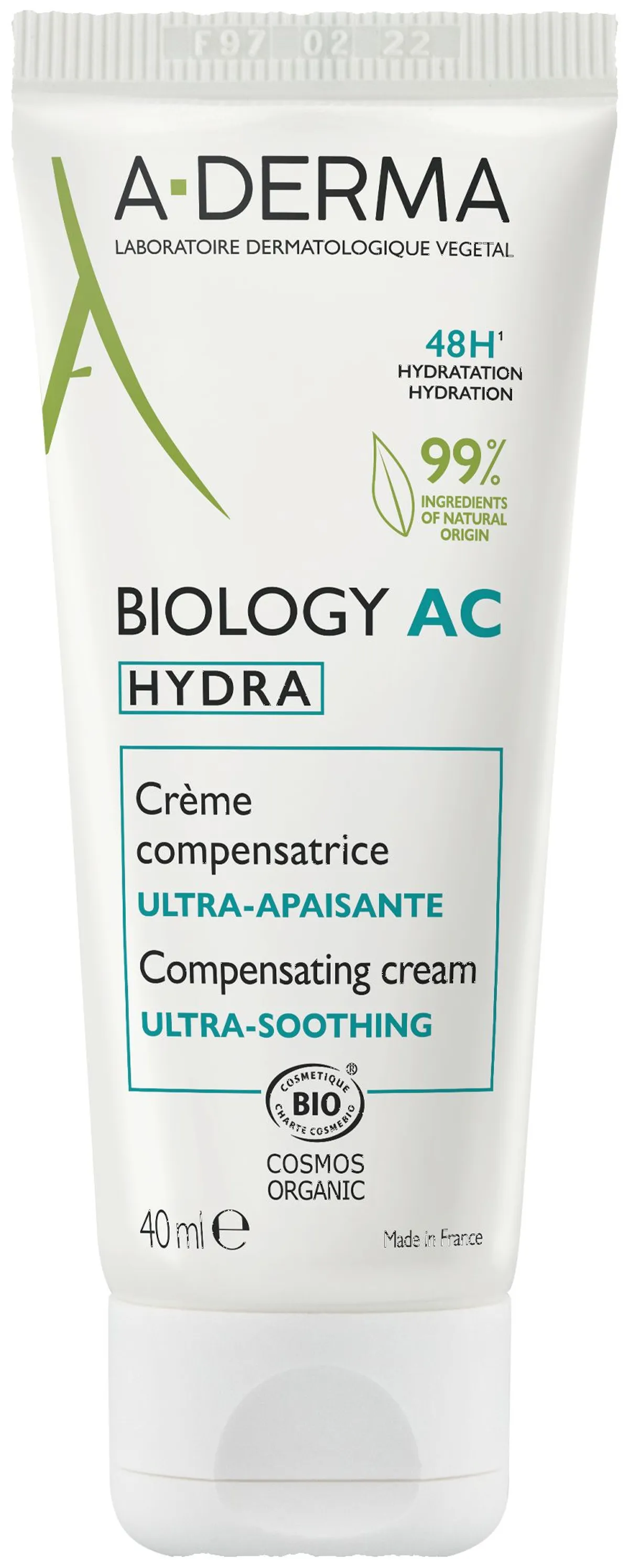 A-Derma Biology Ac Hydra Compenserende Ultra-Kalmerende Crème 40Ml