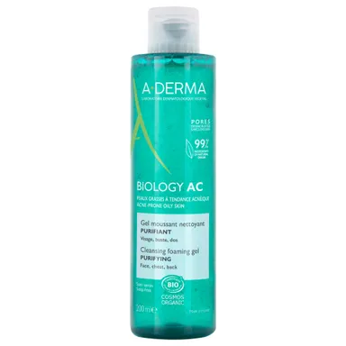 A-Derma Biology Ac Gel Moussant Nettoyant Purifiant 200Ml