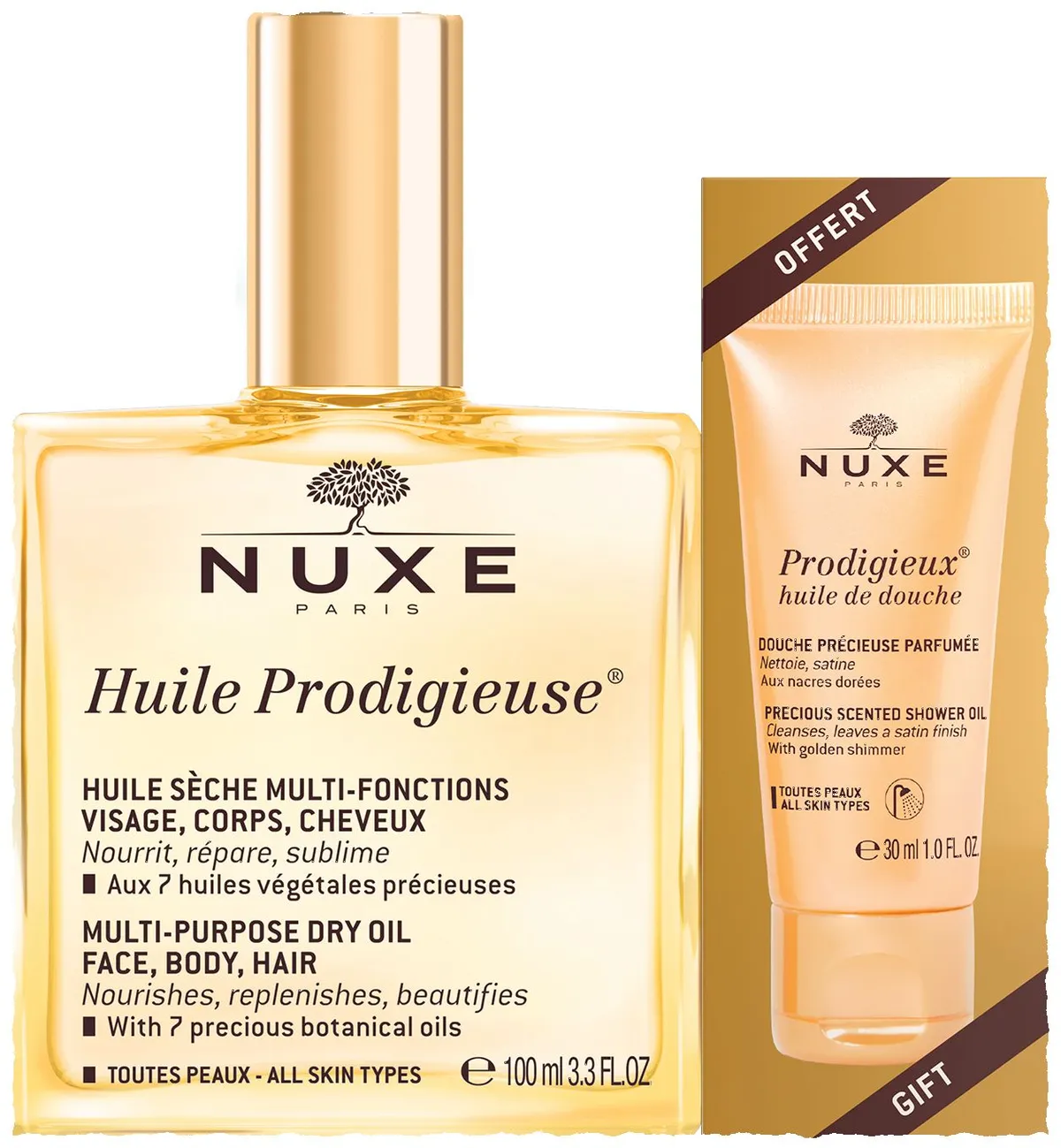 Nuxe Huile Prodigieuse Spray 100 ml + Doucheolie 30 ml