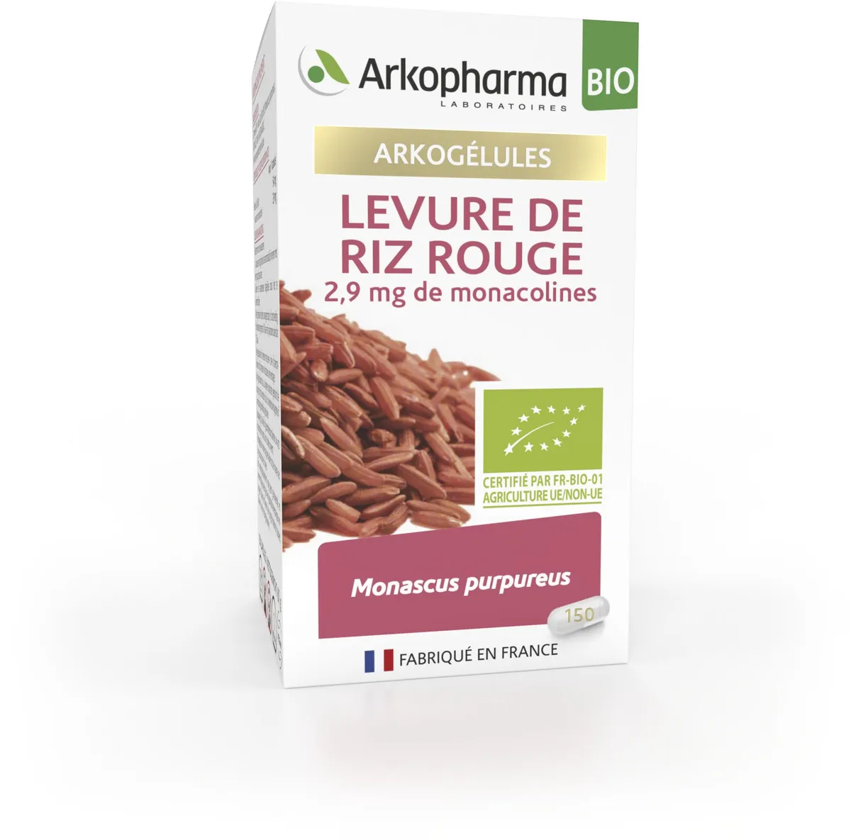 Arkogélules Levure de Riz Rouge Bio 150 Capsules
