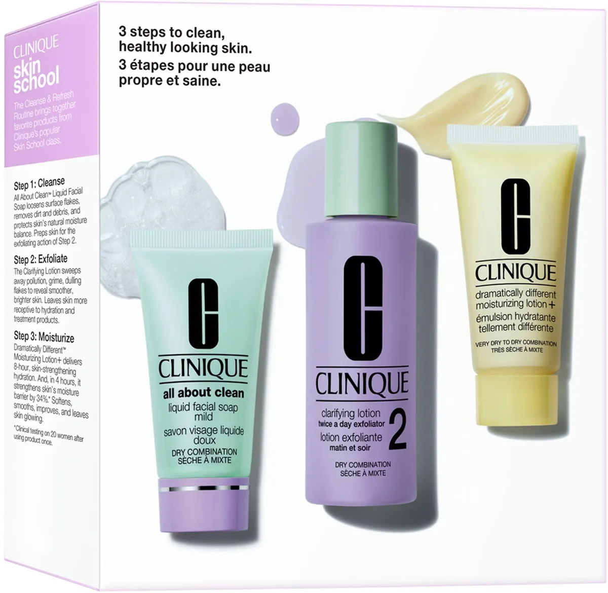 Clinique 3 Step Skin Type 2 Mini Kit 3 Produits
