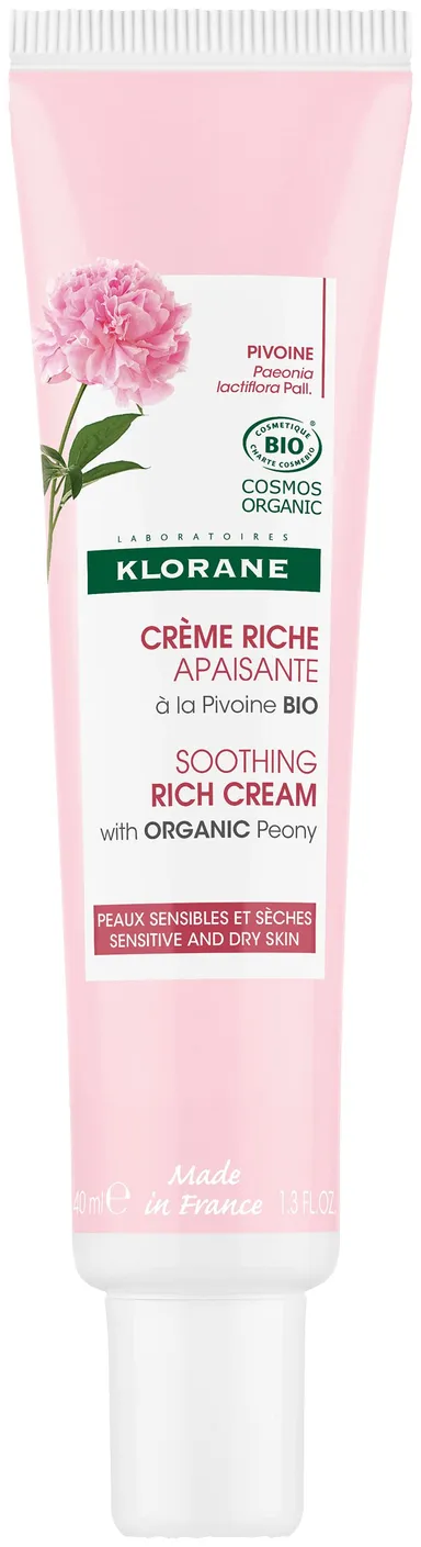 Klorane Rijke Kalmerende Crème Pioenroos Biologisch 40 ml