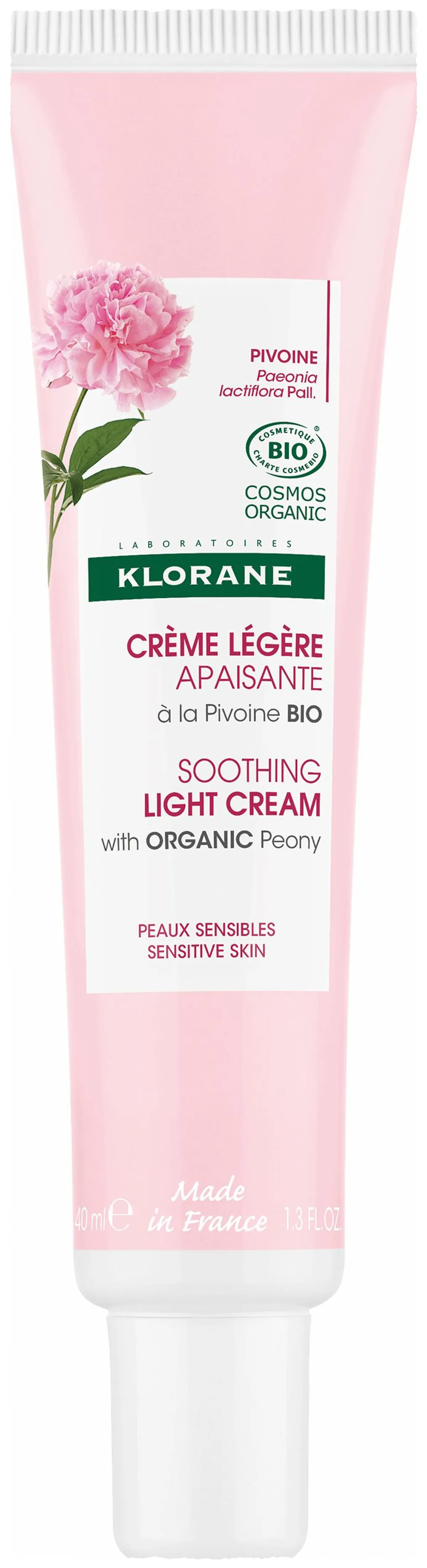 Klorane Lichte Kalmerende Crème Pioenroos Bio 40 ml