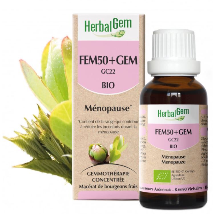 Herbalgem Fem50+ Menopauze Complex BIO Druppels 30 ml - HerbalGem