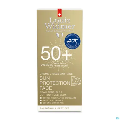 Louis Widmer Zonnebescherming Gezicht SPF50+ Zonder Parfum 50 ml