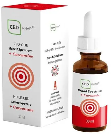 CBD Phar Huile Large Spectre + Curcumine 30ml