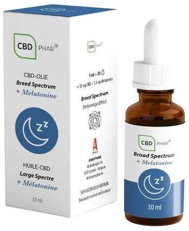 CBD Phar Huile Large Spectre + Mélatonine 30ml