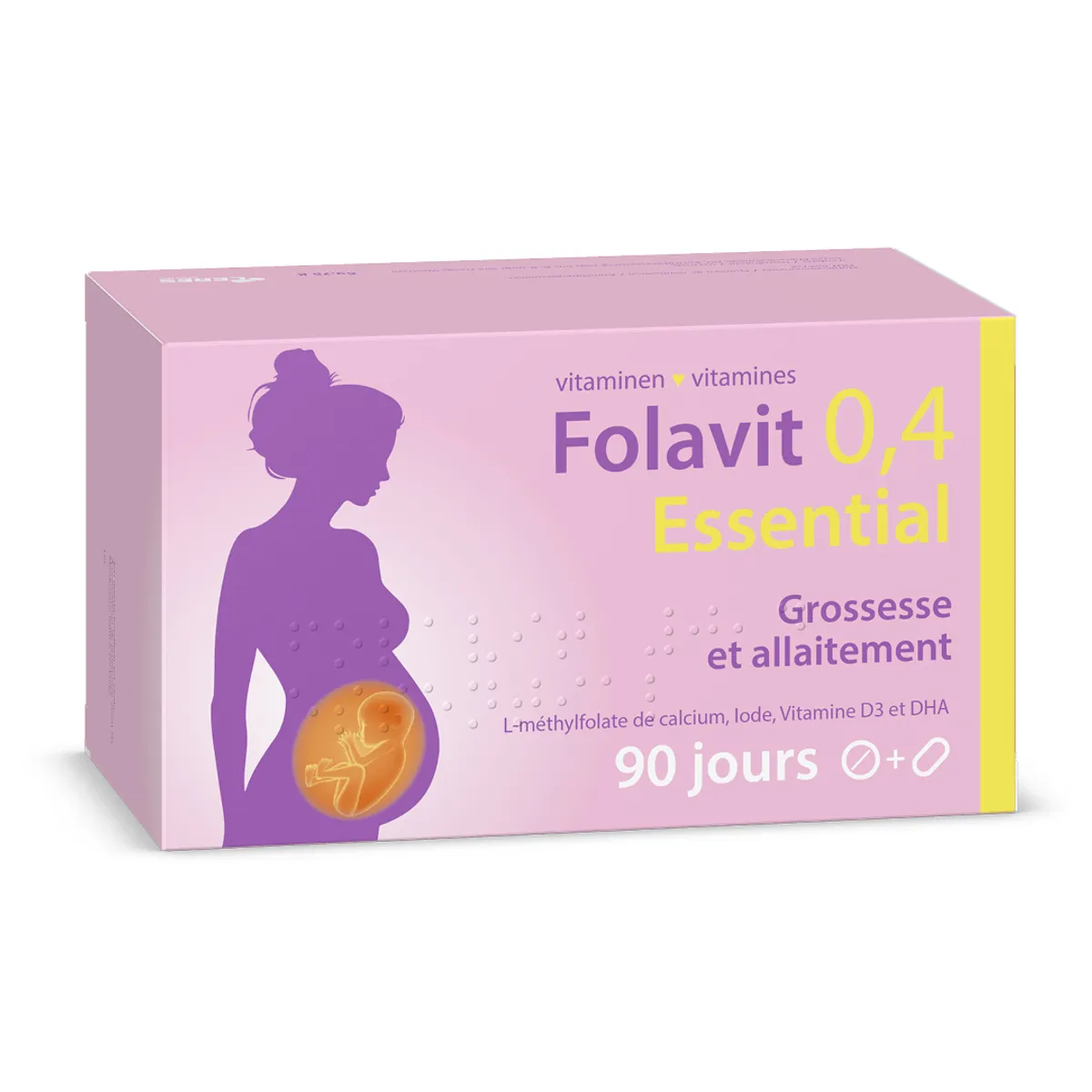 Folavit 0,4mg Essential 90 Comprimés + 90 Capsules
