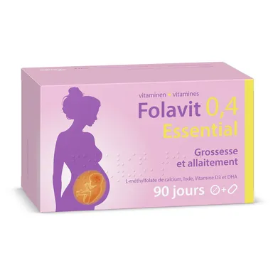Folavit 0,4mg Essential 90 Comprimés + 90 Capsules