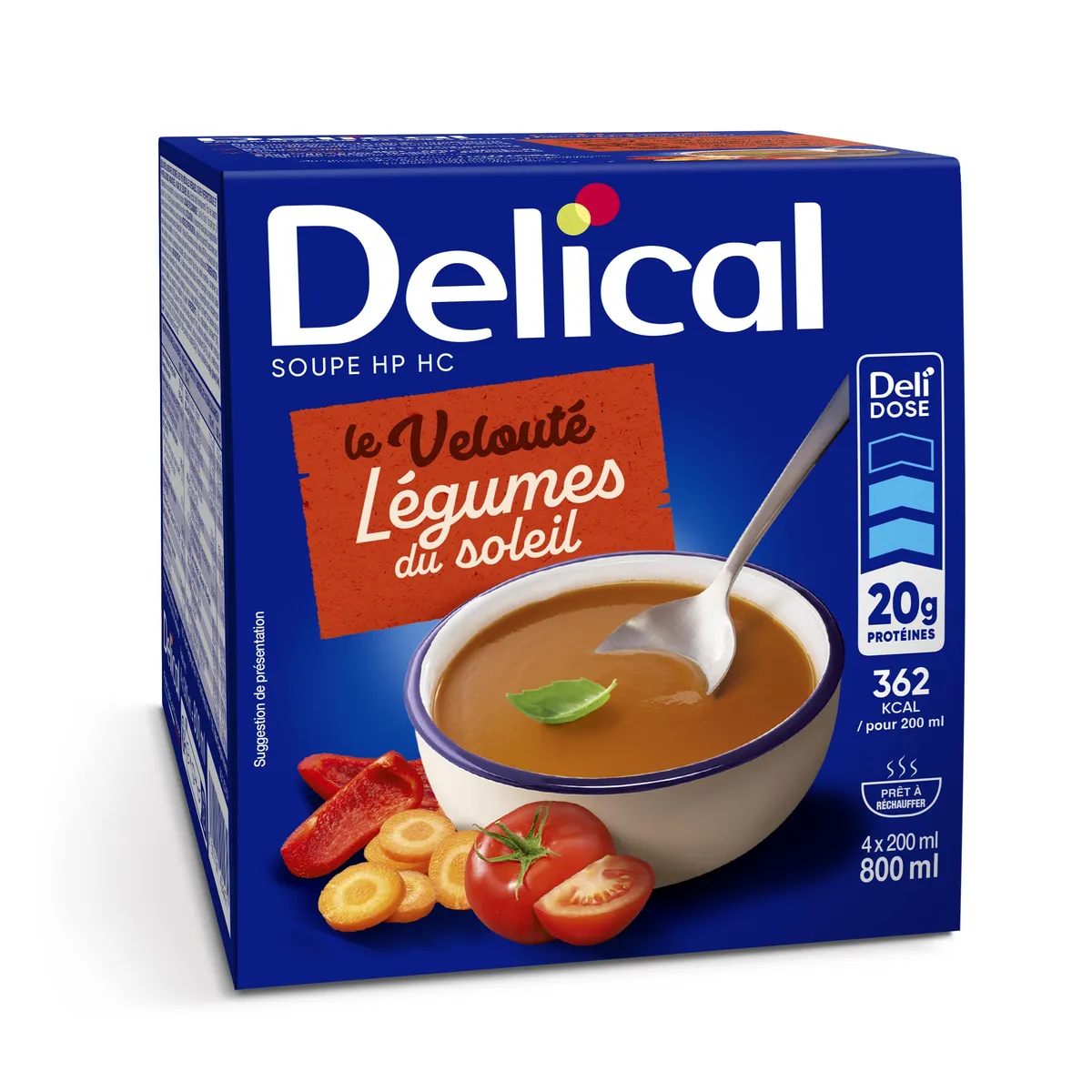 Delical Soupe Velouté Légumes Soleil 4x200ml