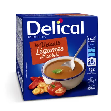 Delical Soupe Velouté Légumes Soleil 4x200ml