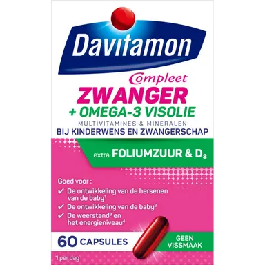 Davitamon Mama Plus Visolie Zwangerschap, Borstvoeding en Preconceptie 60 Capsules