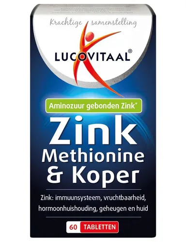 Lucovitaal Zink Methionine & Koper 60 Tabletten