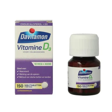 Davitamon Vitamine D Volwassenen 150 Zuigtabletten