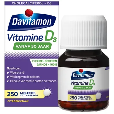 Davitamon Vitamine D3 Vanaf 50 Jaar 250 Tabletten