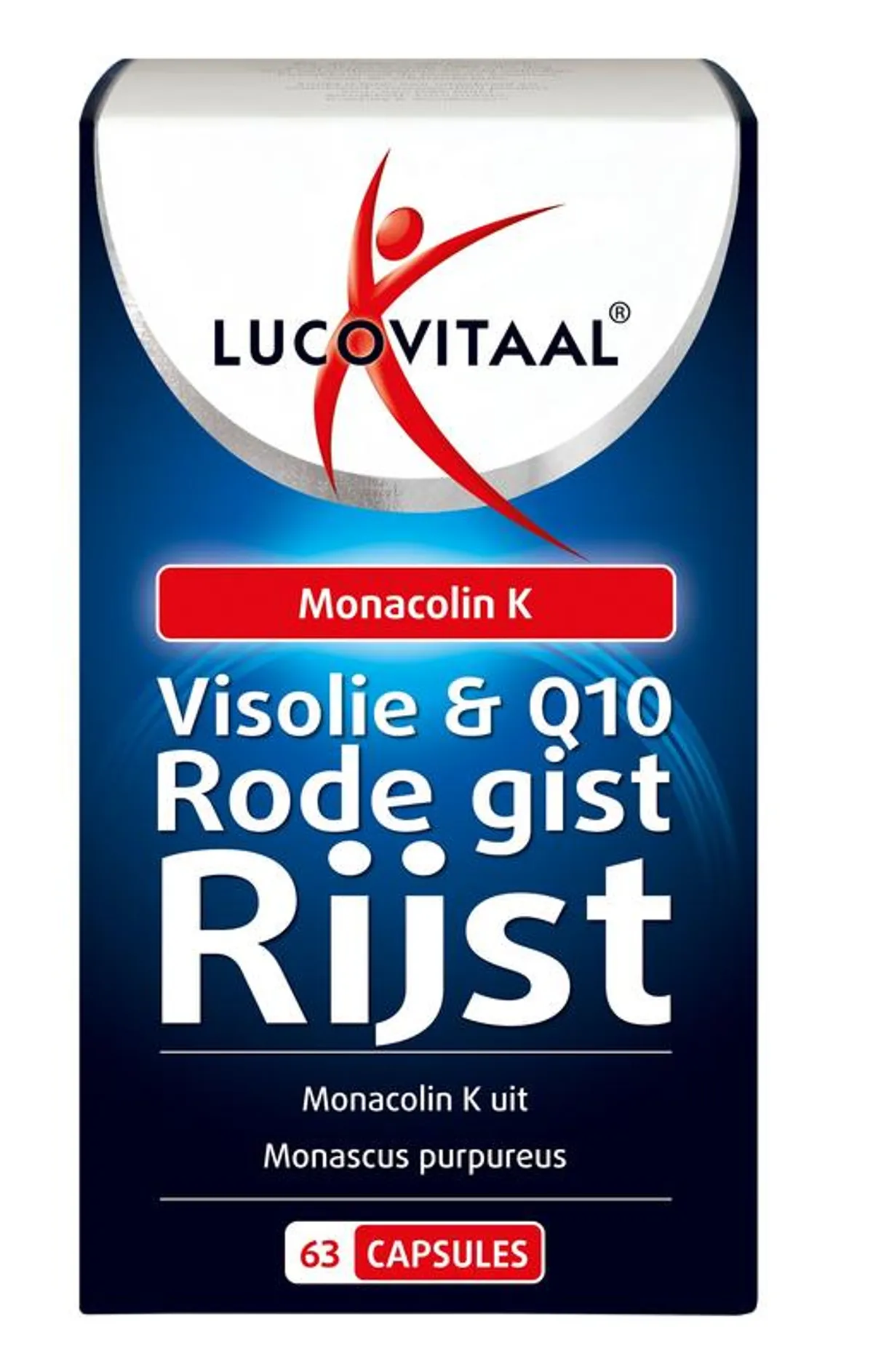 Lucovitaal Rode-Rijstgist + Visolie & Q10 63 Capsules