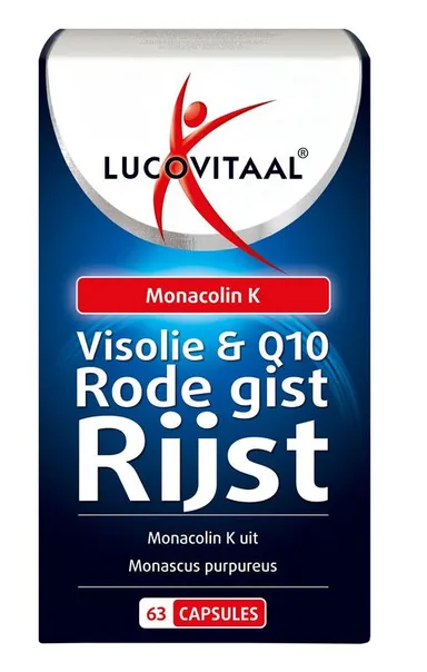Lucovitaal Rode-Rijstgist + Visolie & Q10 63 Capsules