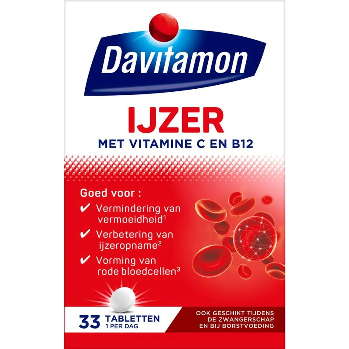 Davitamon IJzer + Vitamine B12 33 Tabletten