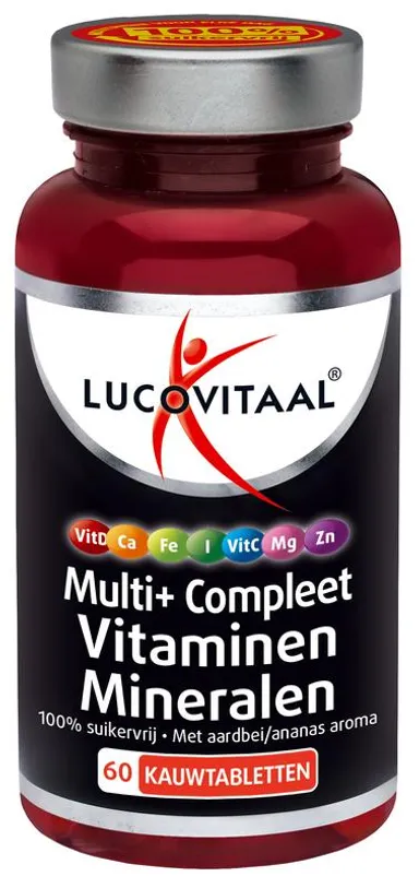 Lucovitaal Multi+ Compleet Vitaminen Mineralen 60 Kauwtabletten