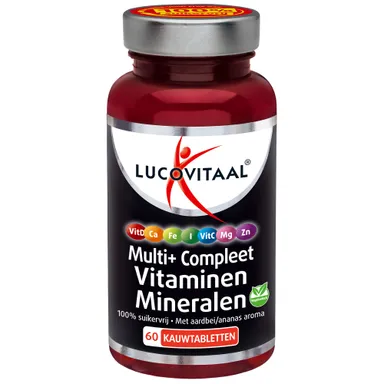 Lucovitaal Multi+ Compleet Vitaminen Mineralen 60 Kauwtabletten