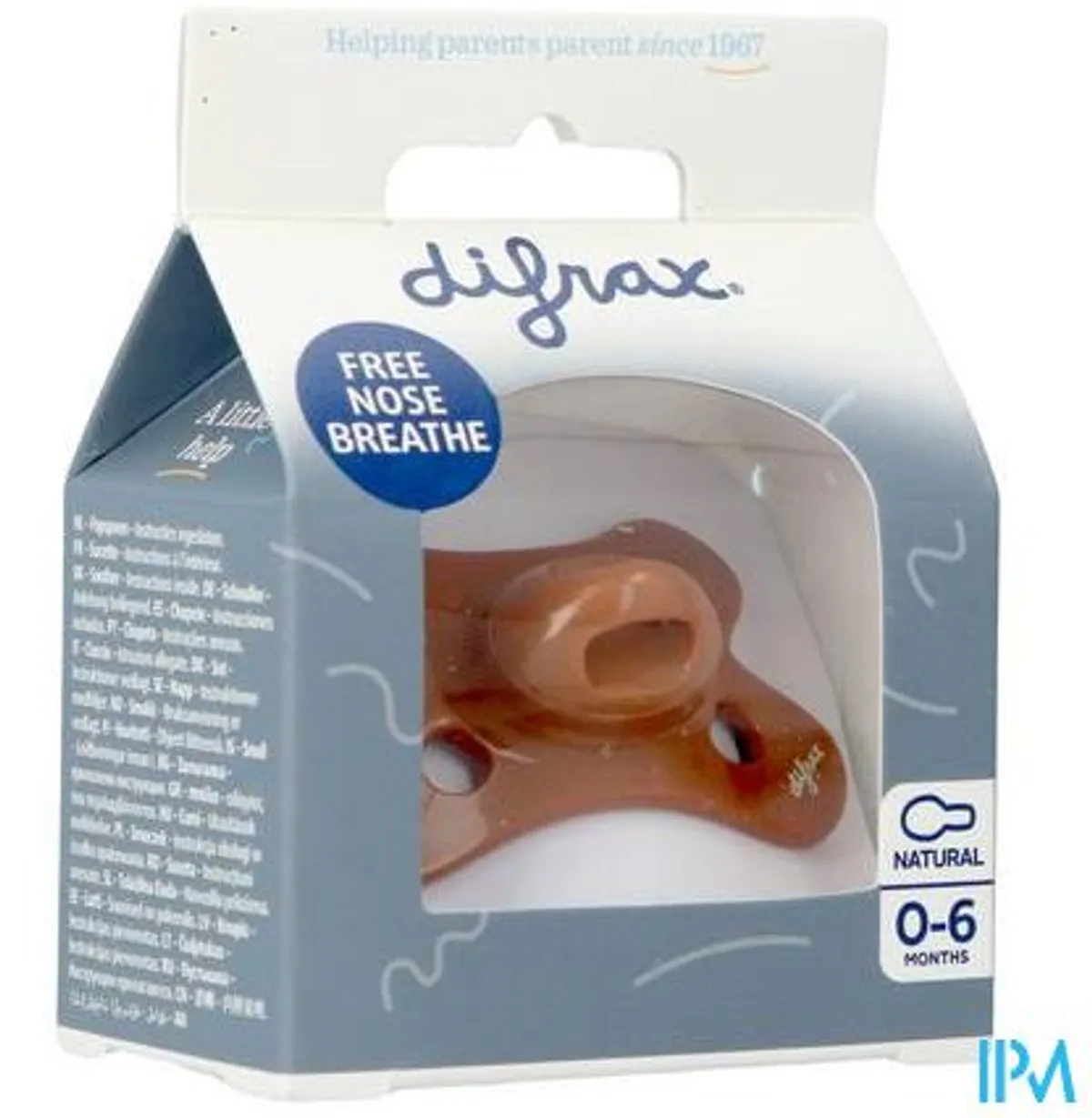 Difrax Fopspeen Natural 0-6 m Cinnamon