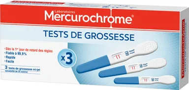 Mercurochrome Test Grossesse 3 Pièces