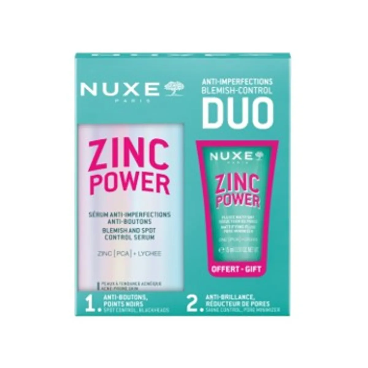 Nuxe Zinc Power Duo Anti-imperfection Sérum 30ml + Gelée 150ml