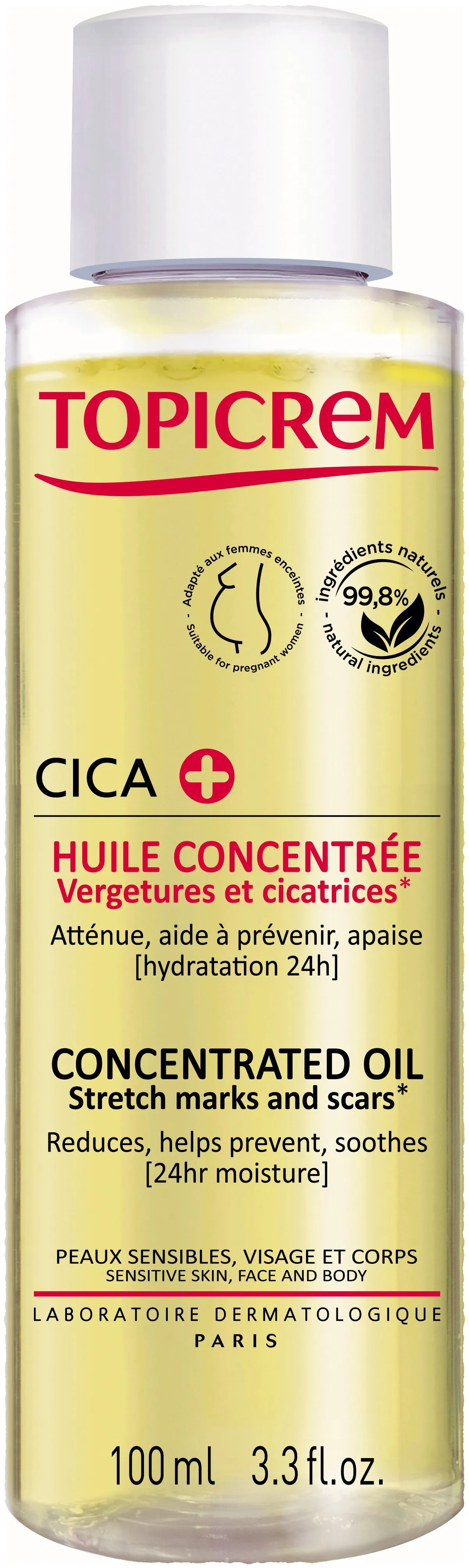 Topicrem CICA Huile Concentrée Vergetures et Cicatrices 100ml