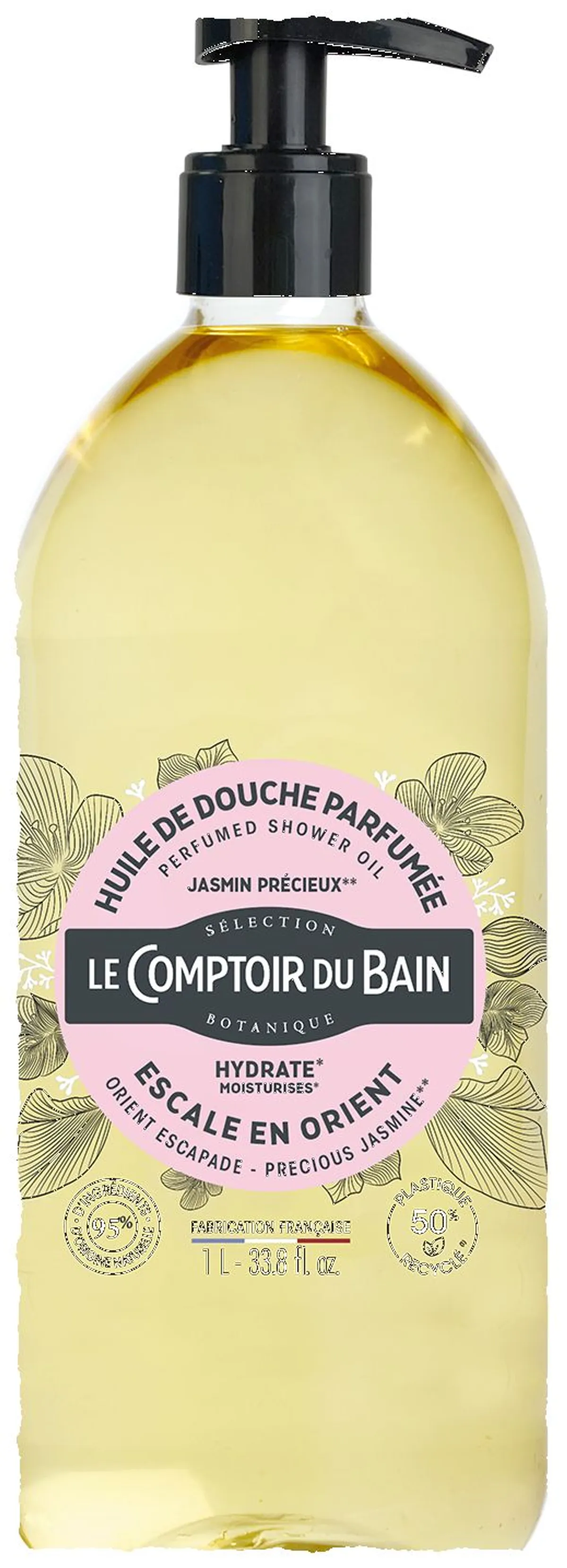 Le Comptoir Du Bain Huile de Douche Parfumée Jasmin Précieux 1L