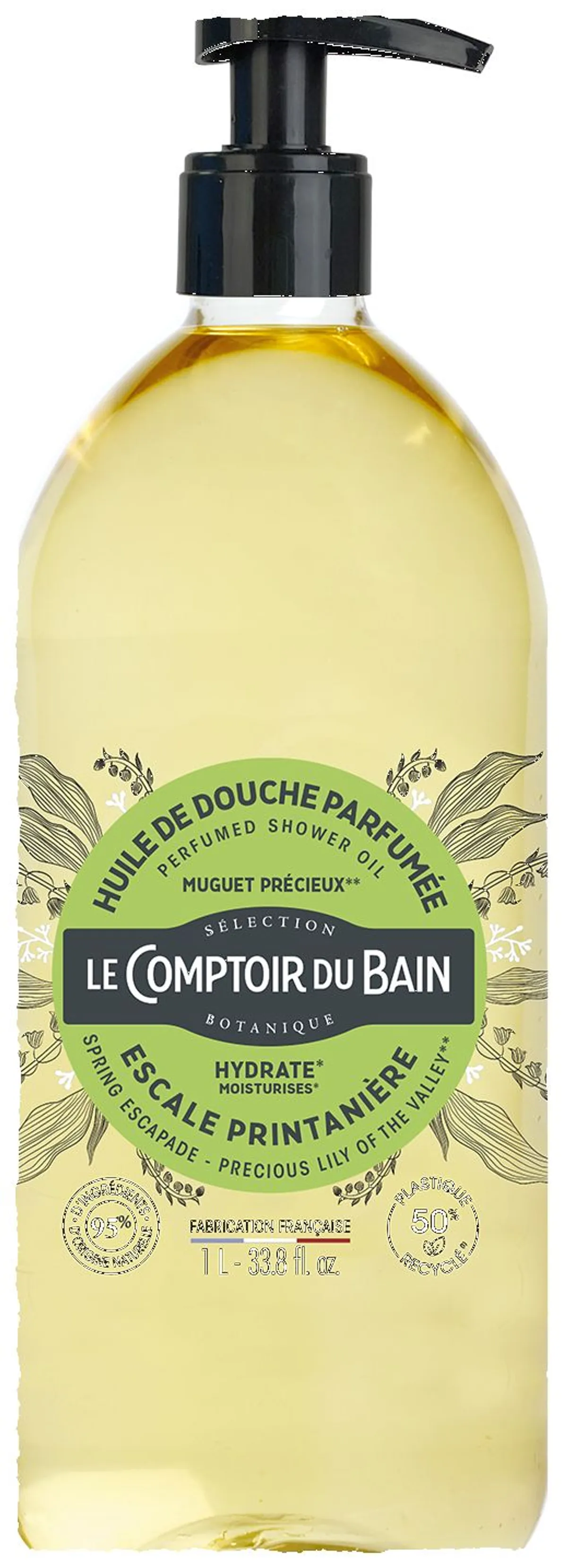 Le Comptoir Du Bain Huile de Douche Parfumée Muguet 1L