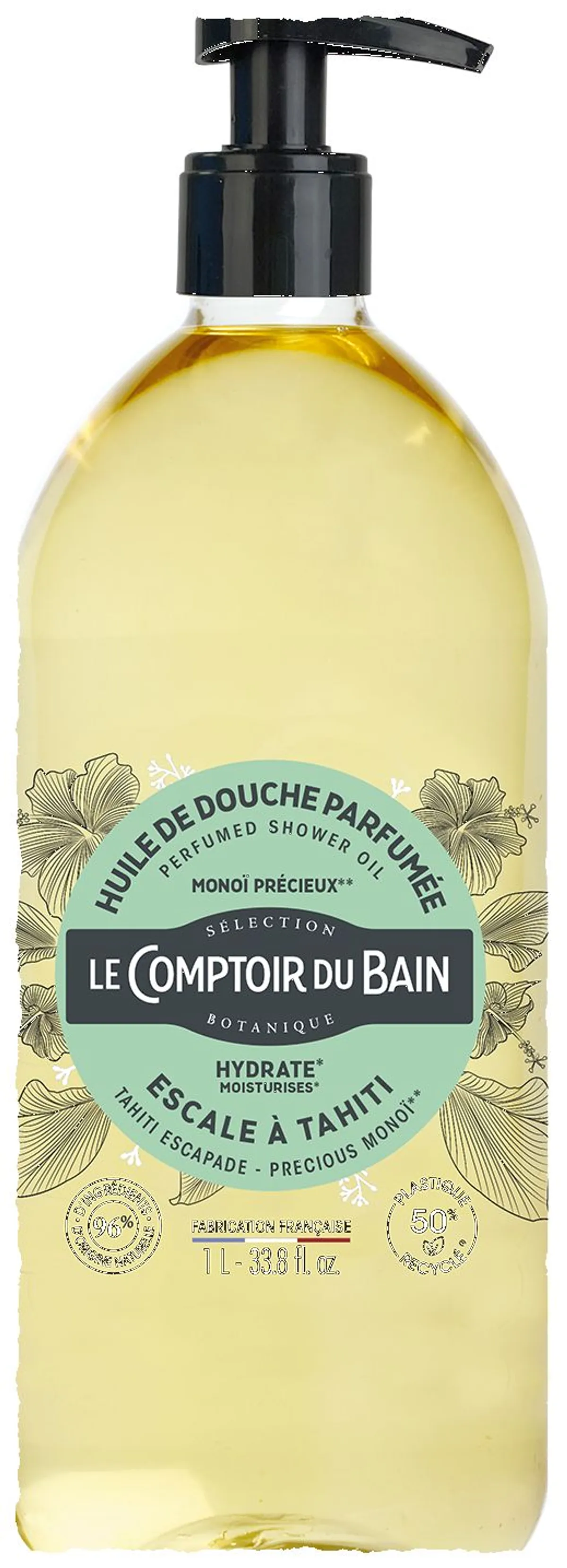 Le Comptoir Du Bain Huile de Douche Parfumée Monoï 1L