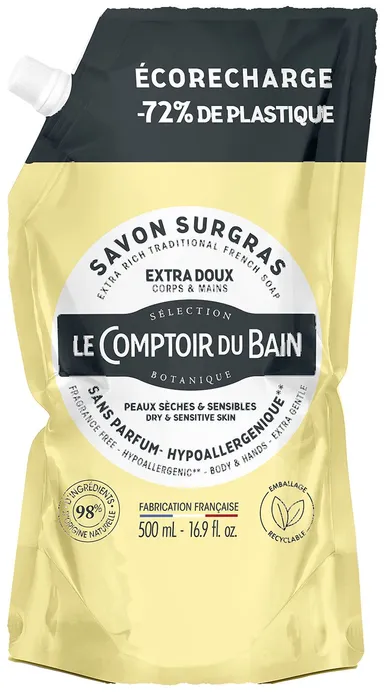 Le Comptoir du Bain Overvette Vloeibare Marseillezeep Navulling 500 ml