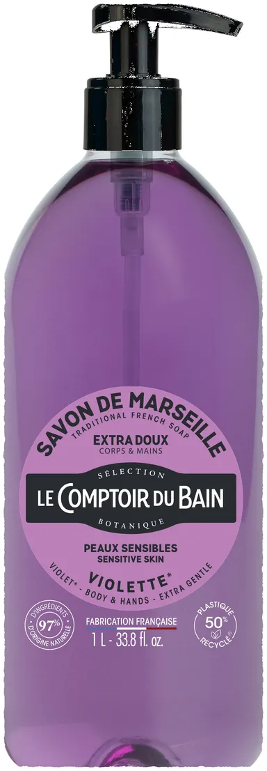Le Comptoir du Bain Vloeibare Marseillezeep Viooltjes 1 l
