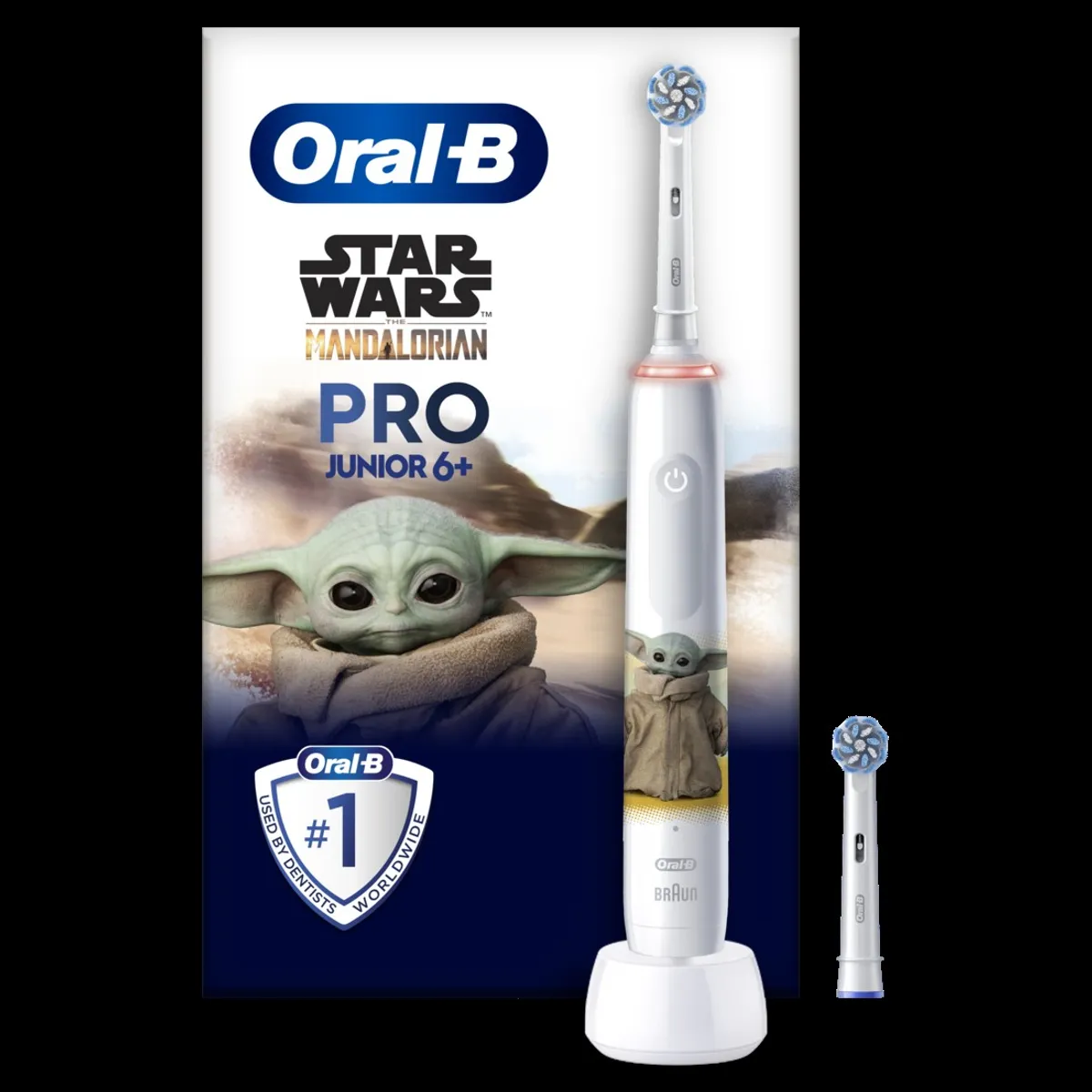 Oral-B PRO3 Junior Elektrische Tandenborstel Yoda + 1 Reserveopzetborstel